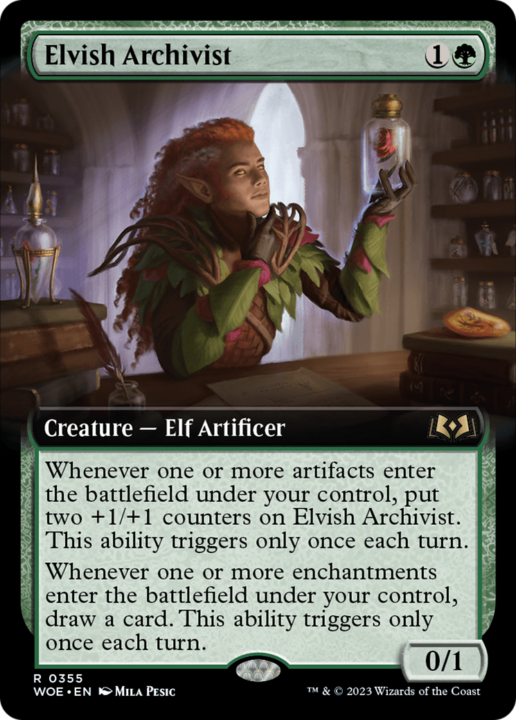 Elvish Archivist (Extended Art) [Wilds of Eldraine] | Grognard Games