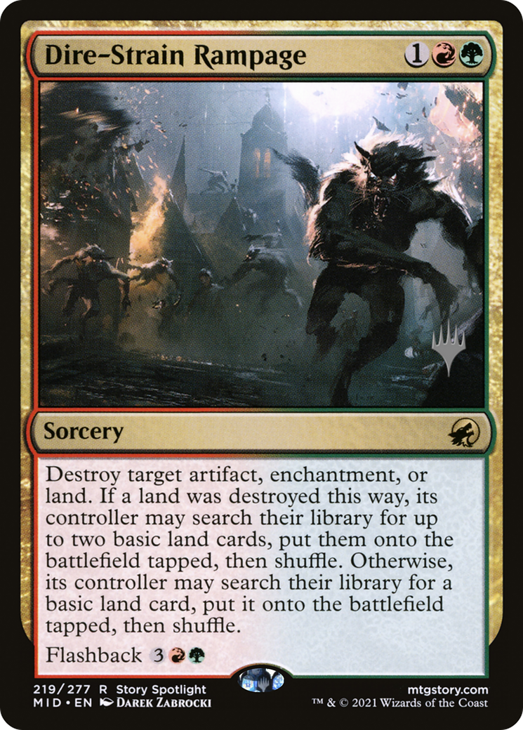 Dire-Strain Rampage (Promo Pack) [Innistrad: Midnight Hunt Promos] | Grognard Games