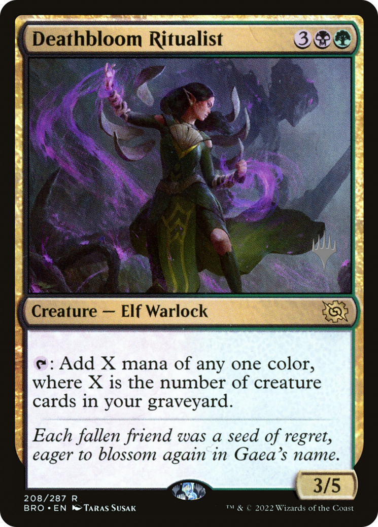 Deathbloom Ritualist (Promo Pack) [The Brothers' War Promos] | Grognard Games