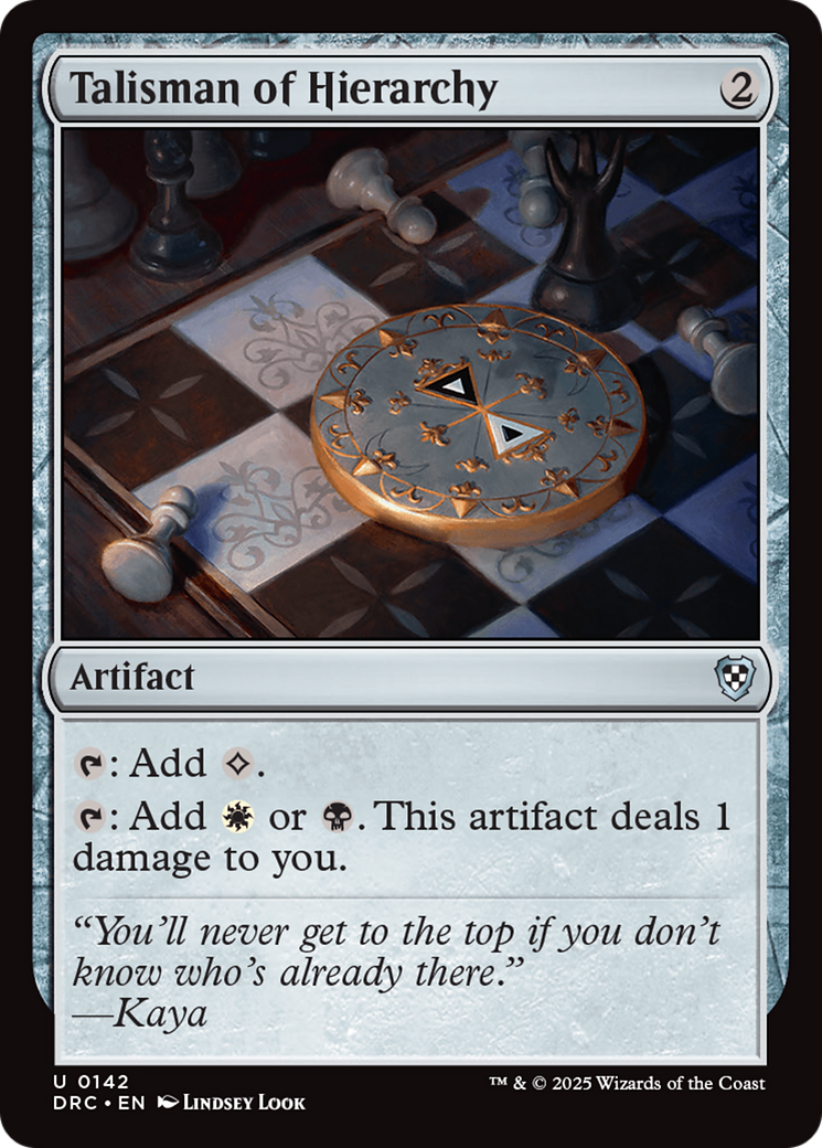 Talisman of Hierarchy [Aetherdrift Commander] | Grognard Games