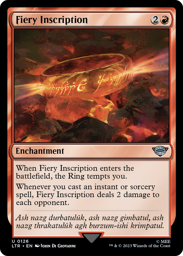 Fiery Inscription [The Lord of the Rings: Tales of Middle-Earth] | Grognard Games