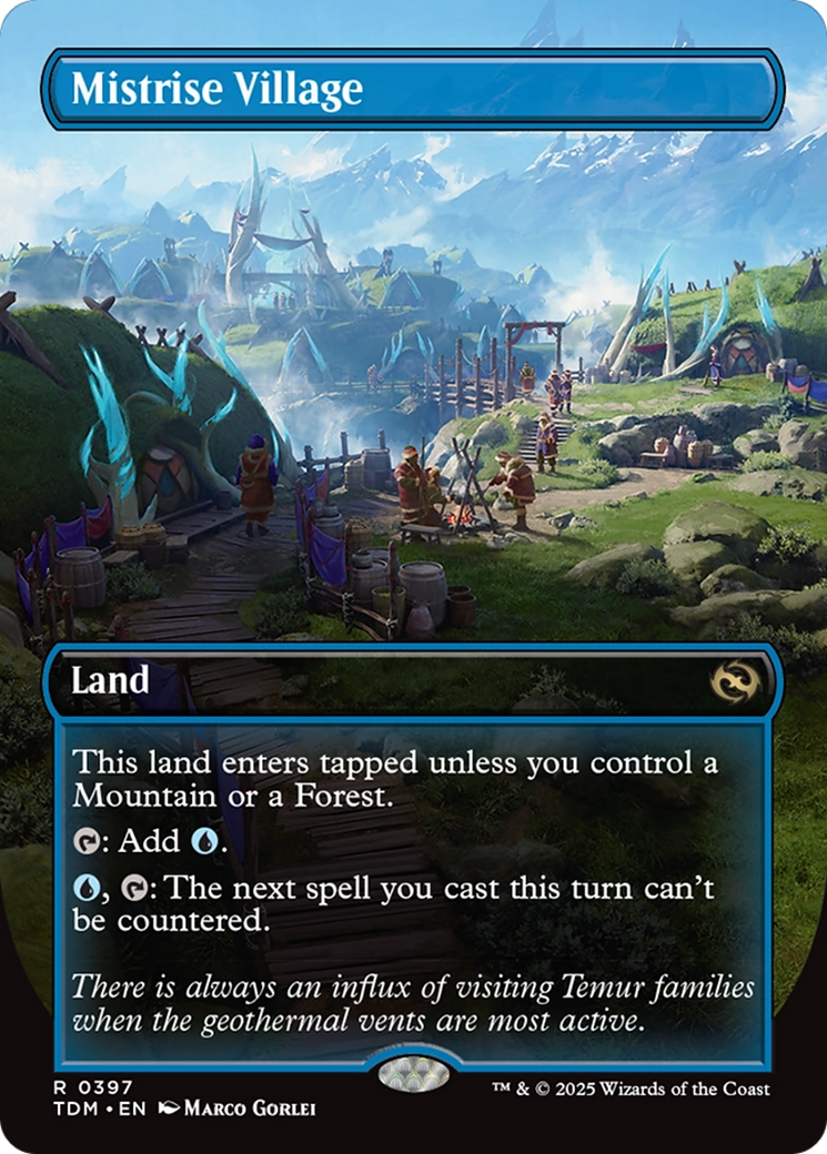 Mistrise Village (Borderless) [Tarkir: Dragonstorm] | Grognard Games
