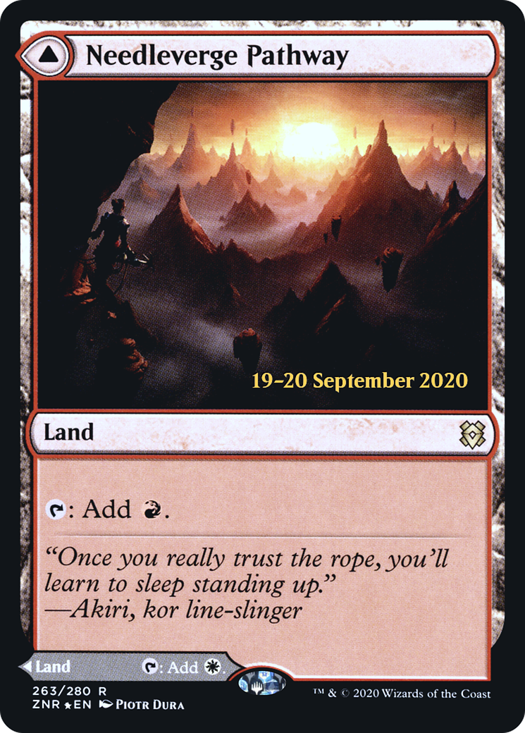 Needleverge Pathway // Pillarverge Pathway [Zendikar Rising Prerelease Promos] | Grognard Games