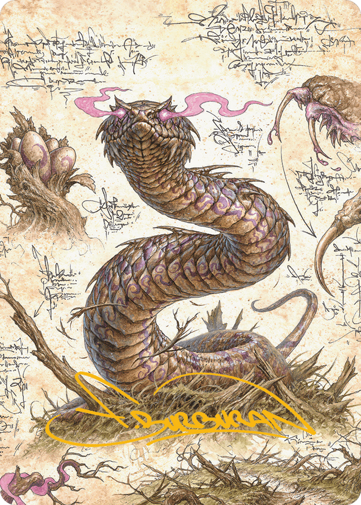 Rottenmouth Viper Art Card (Gold-Stamped Signature) [Bloomburrow Art Series] | Grognard Games