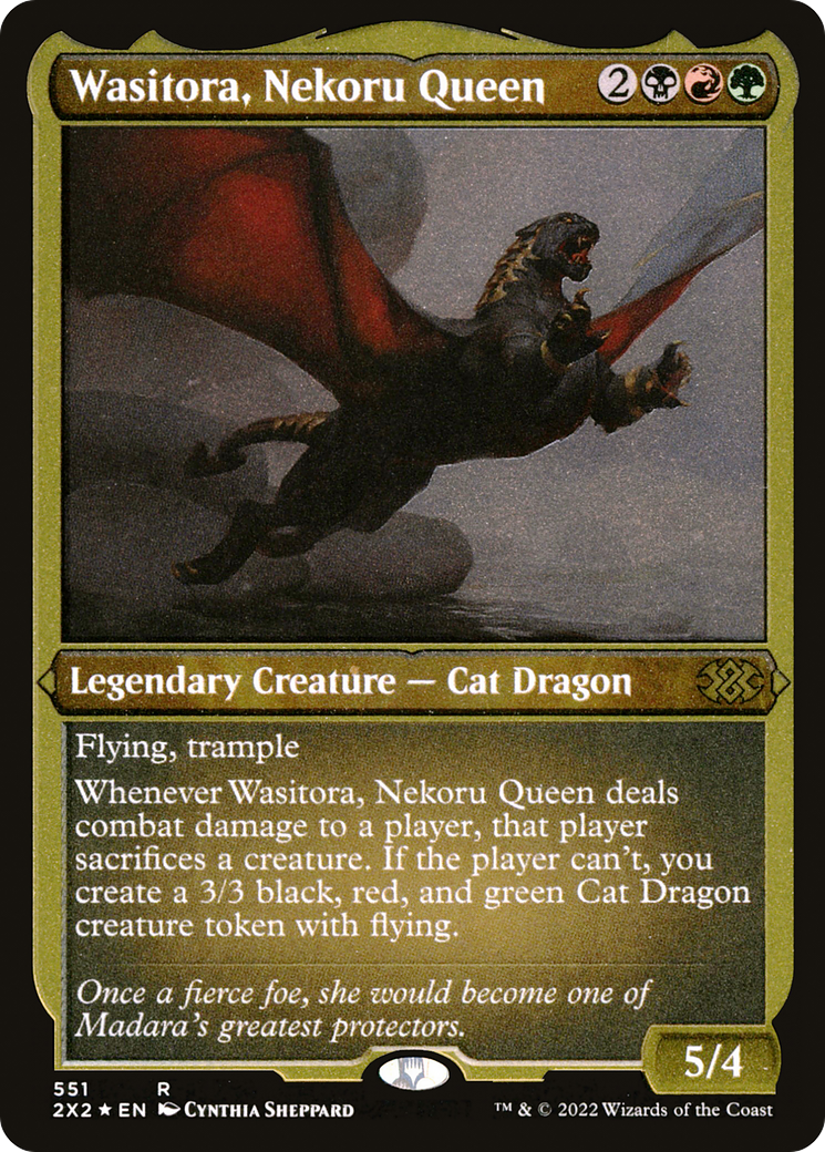 Wasitora, Nekoru Queen (Foil Etched) (2X2-551) - Double Masters 2022 Foil | Grognard Games
