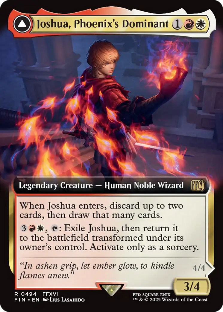 Joshua, Phoenix's Dominant (Extended Art) (FCA-494) - FINAL FANTASY Foil | Grognard Games