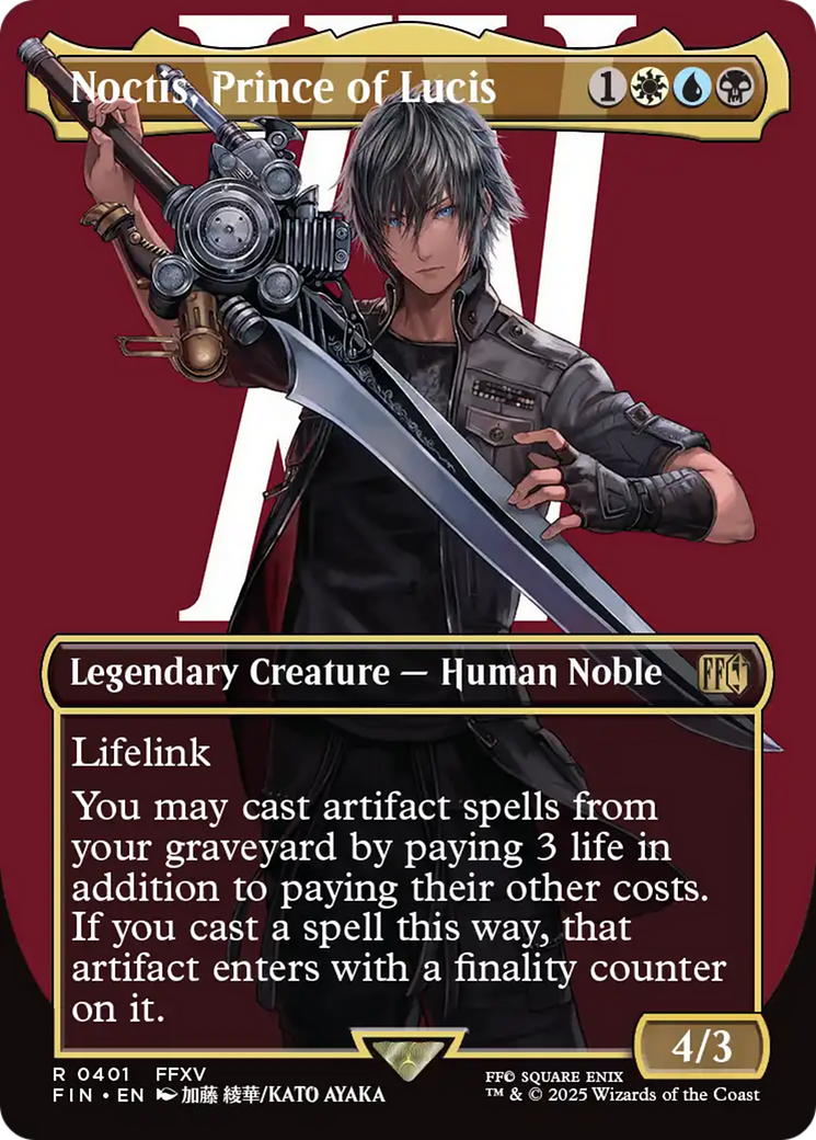 Noctis, Prince of Lucis (FIN-401) - FINAL FANTASY (Borderless) Foil | Grognard Games