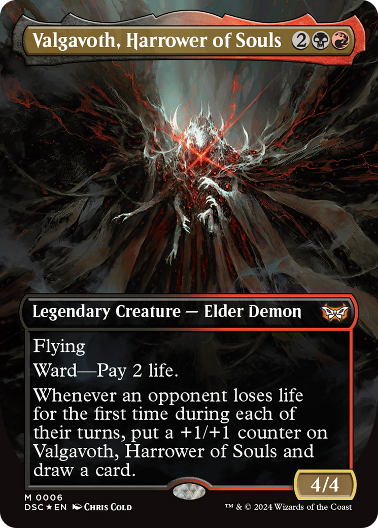 Valgavoth, Harrower of Souls (Borderless) (DSC-006) - Duskmourn: House of Horror Commander (Borderless) Foil | Grognard Games