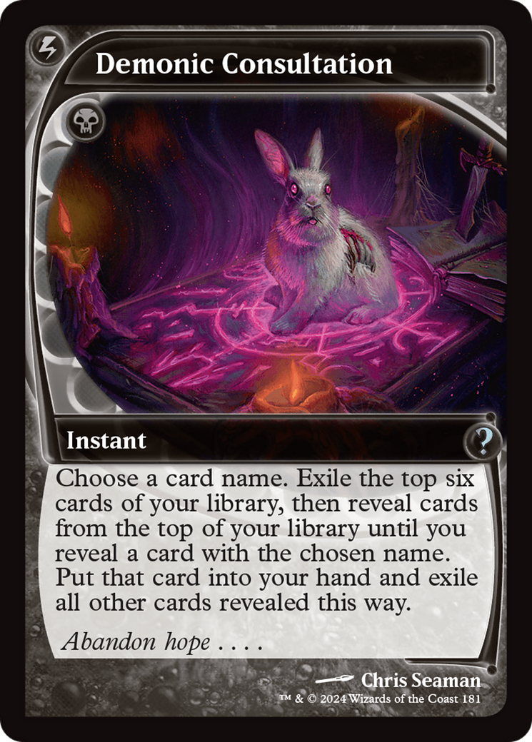 Demonic Consultation (Future Sight) [Mystery Booster 2] | Grognard Games