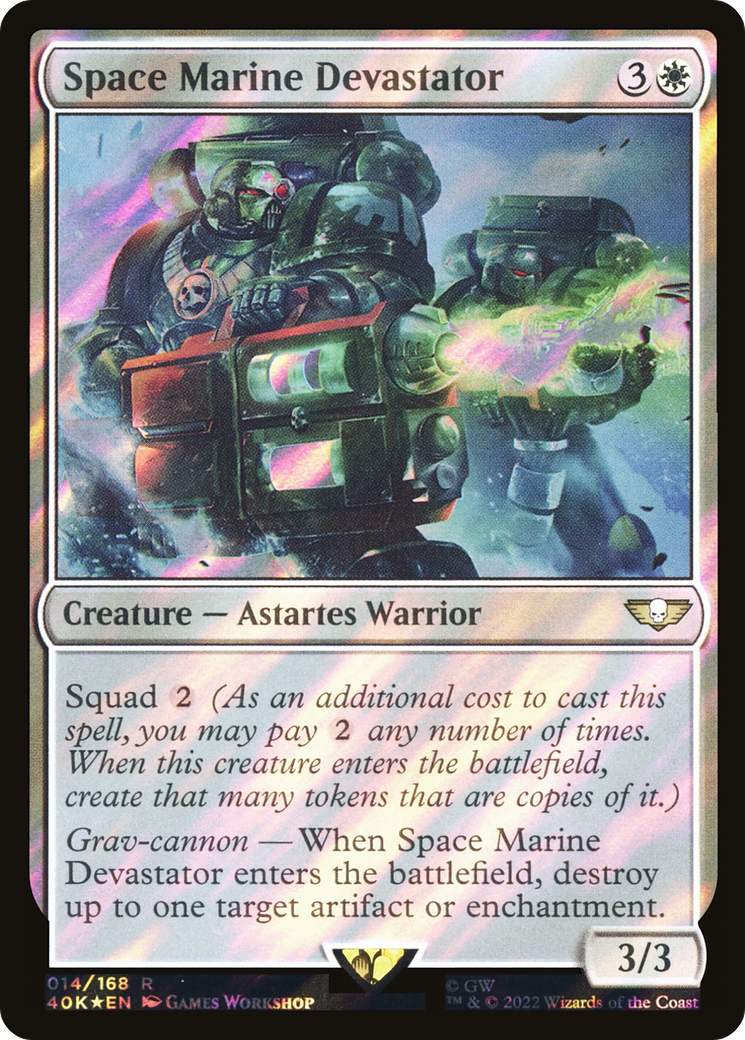 Space Marine Devastator (Surge Foil) [Universes Beyond: Warhammer 40,000] | Grognard Games