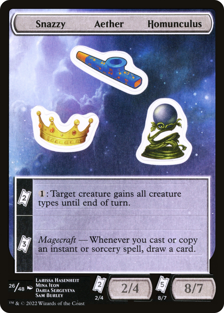 Snazzy Aether Homunculus [Unfinity Stickers] | Grognard Games