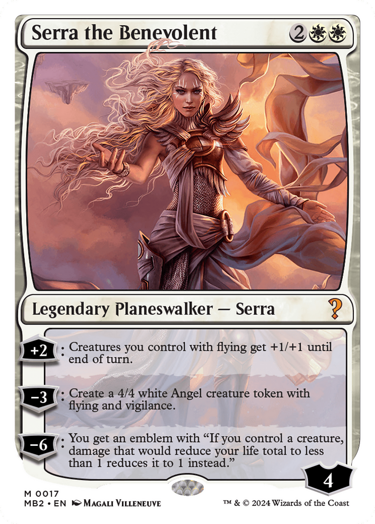 Serra the Benevolent (White Border) [Mystery Booster 2] | Grognard Games