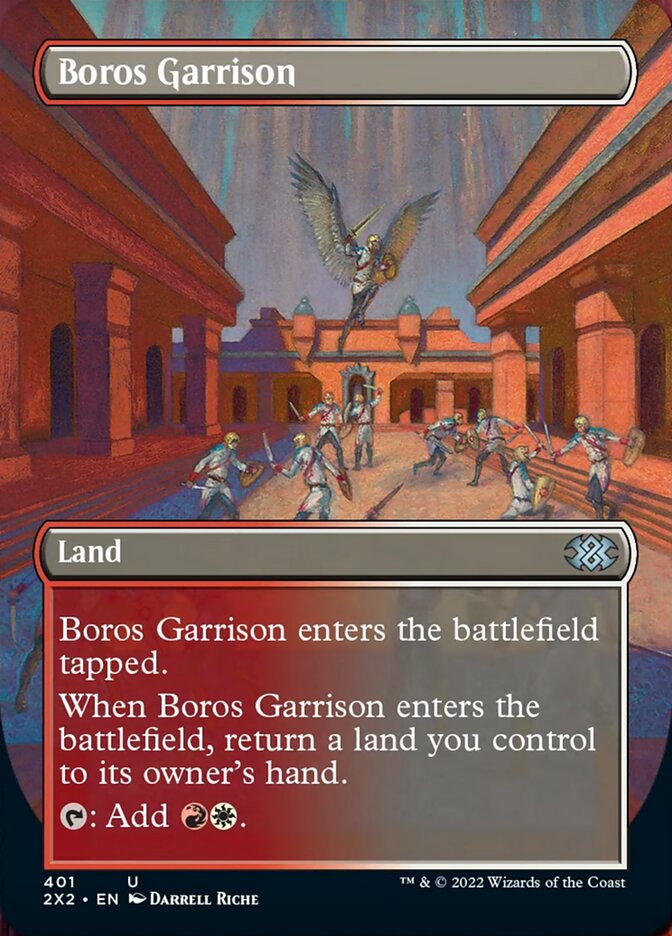 Boros Garrison (Borderless Alternate Art) [Double Masters 2022] | Grognard Games