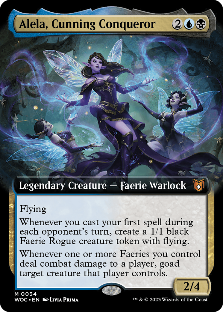 Alela, Cunning Conqueror (Extended Art) [Wilds of Eldraine Commander] | Grognard Games