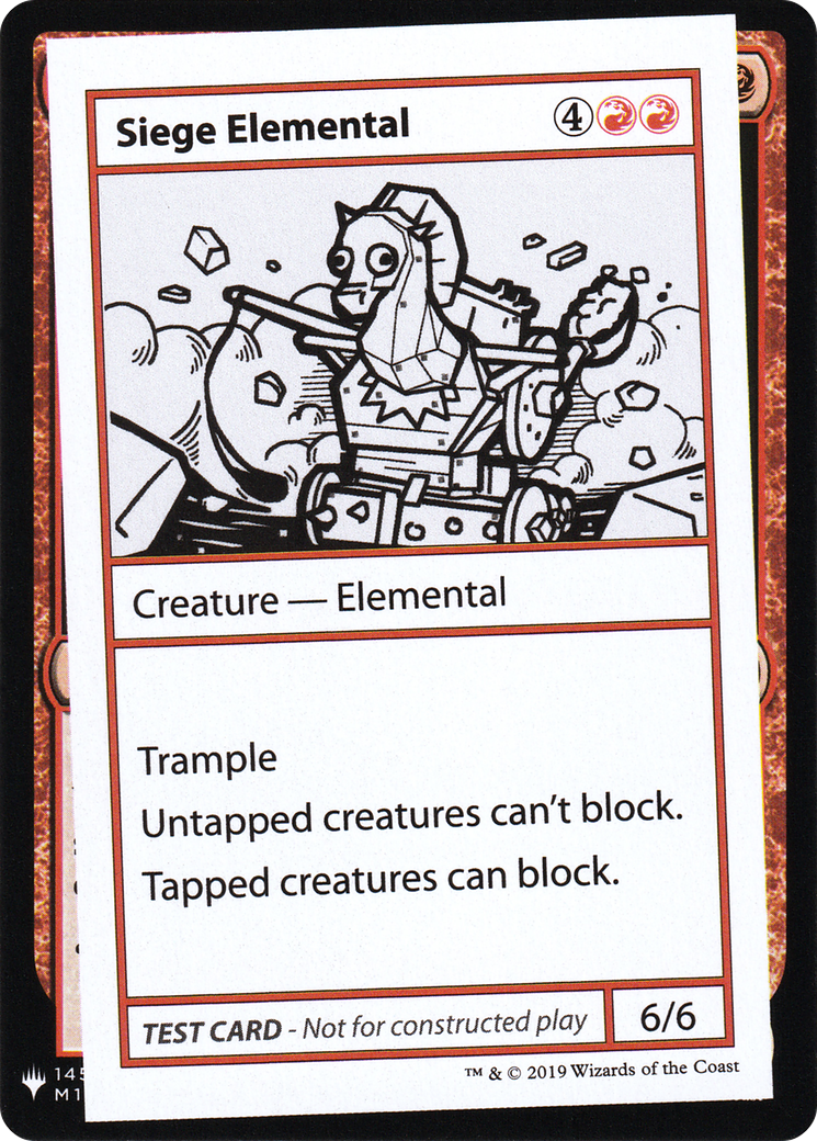 Siege Elemental [Mystery Booster Playtest Cards] | Grognard Games