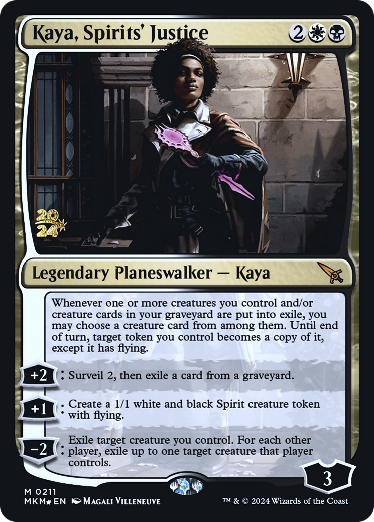 Kaya, Spirits' Justice [Murders at Karlov Manor Prerelease Promos] | Grognard Games