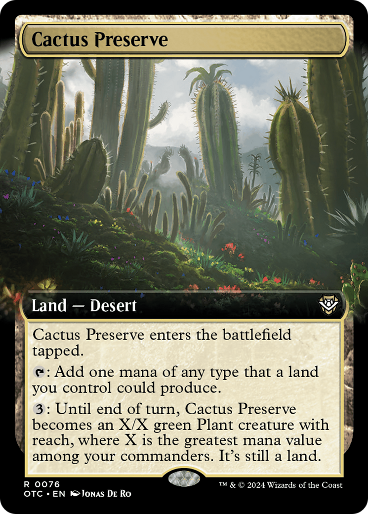 Cactus Preserve (Extended Art) [Outlaws of Thunder Junction Commander] | Grognard Games