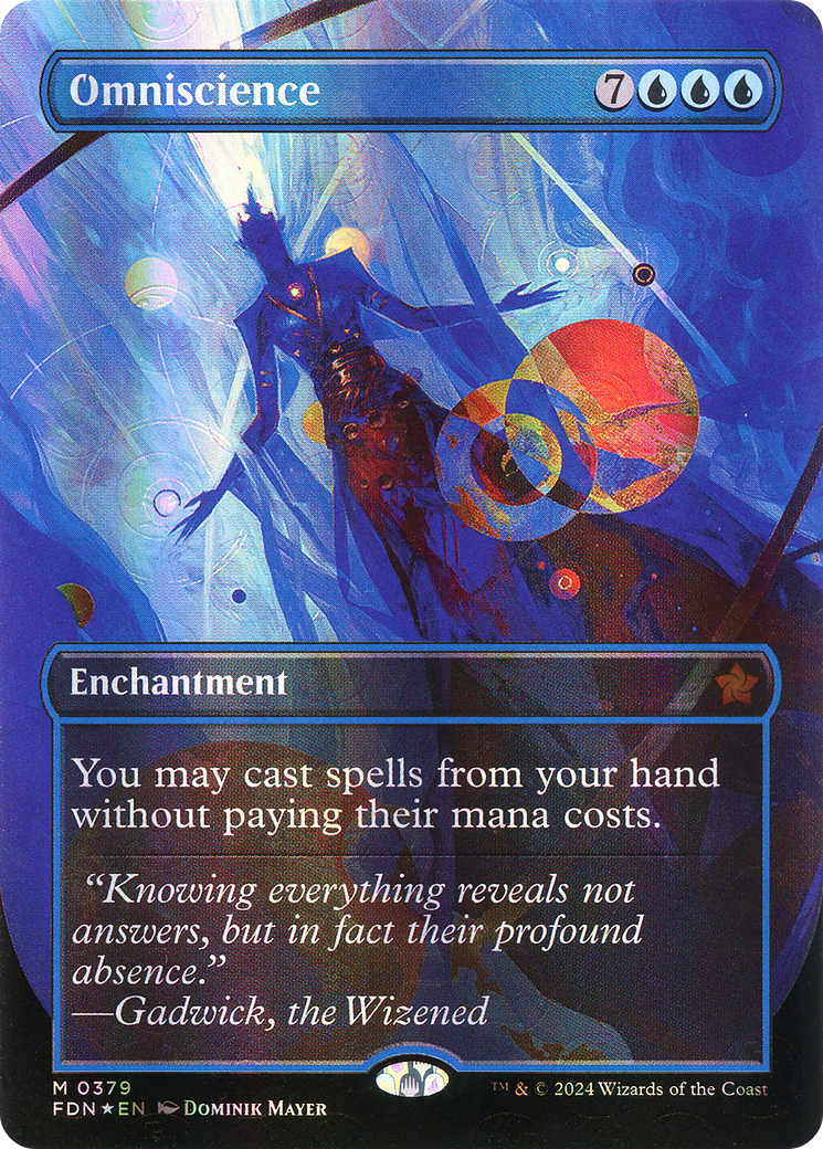 Omniscience (Borderless Mana Foil) [Foundations] | Grognard Games