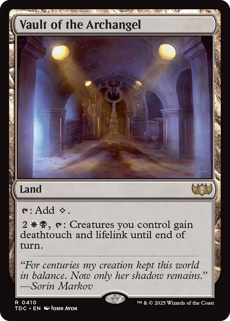 Vault of the Archangel [Tarkir: Dragonstorm Commander] | Grognard Games