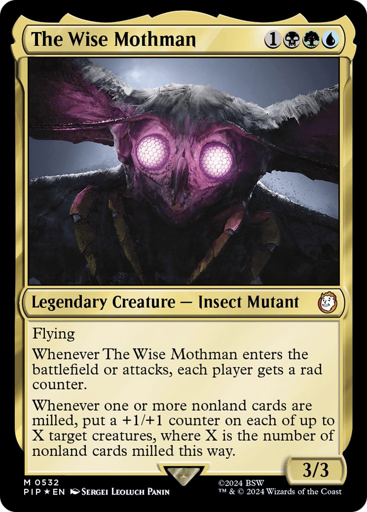 The Wise Mothman (Surge Foil) [Fallout] | Grognard Games