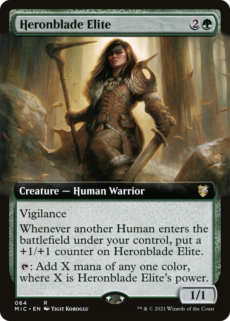 Heronblade Elite (Extended) [Innistrad: Midnight Hunt Commander] | Grognard Games