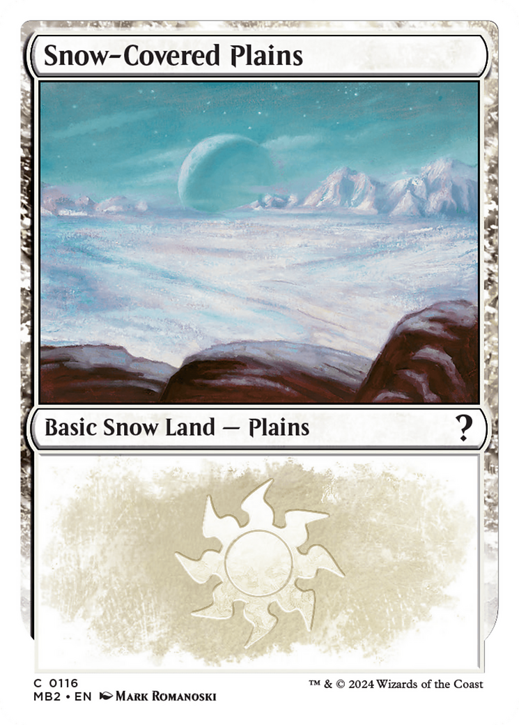Snow-Covered Plains (White Border) [Mystery Booster 2] | Grognard Games