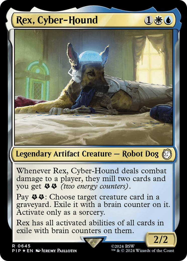 Rex, Cyber-Hound (Surge Foil) [Fallout] | Grognard Games