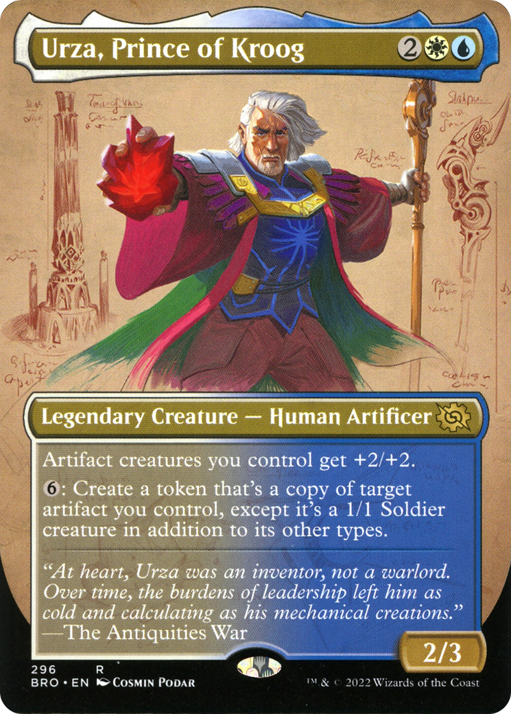 Urza, Prince of Kroog (Borderless Alternate Art) [The Brothers' War] | Grognard Games