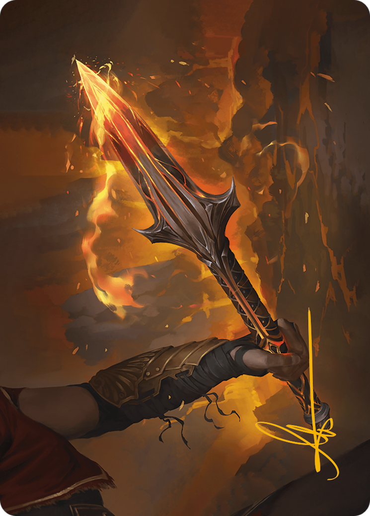 The Spear of Leonidas Art Card (Gold-Stamped Signature) (ASACR-004) - Assassin's Creed Art Series (Borderless) | Grognard Games