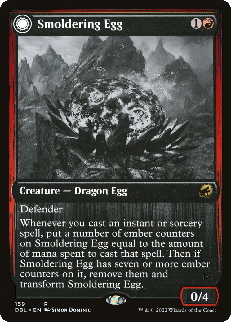 Smoldering Egg // Ashmouth Dragon [Innistrad: Double Feature] | Grognard Games