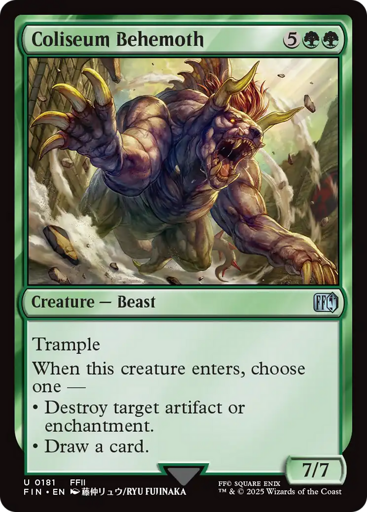Coliseum Behemoth (FIN-181) - FINAL FANTASY Foil | Grognard Games