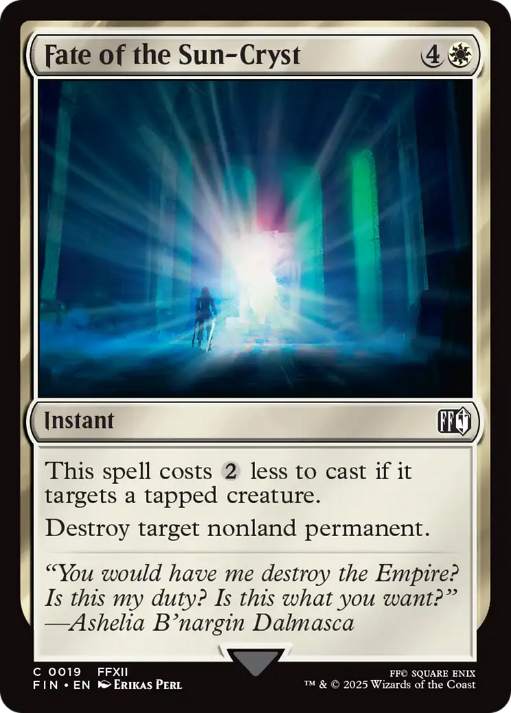 Fate of the Sun-Cryst (FIN-019) - FINAL FANTASY Foil | Grognard Games