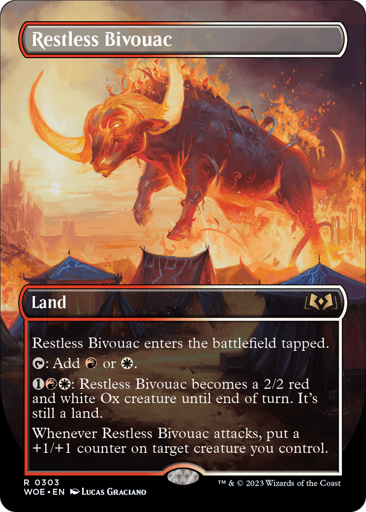 Restless Bivouac (Borderless Alternate Art) [Wilds of Eldraine] | Grognard Games