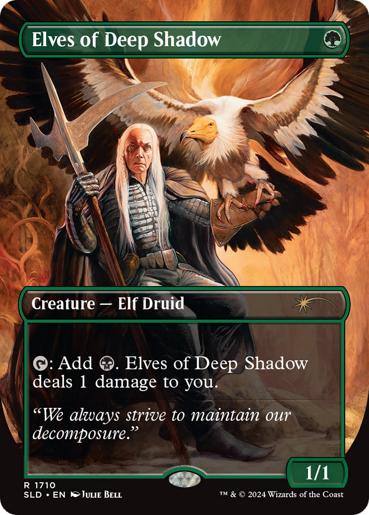 Elves of Deep Shadow (SLD-1710) - Secret Lair Drop (Borderless) Foil | Grognard Games