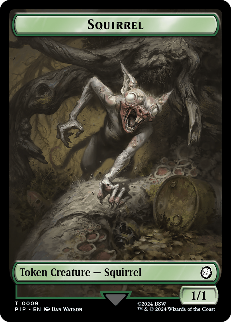 Radiation // Squirrel Double-Sided Token [Fallout Tokens] | Grognard Games