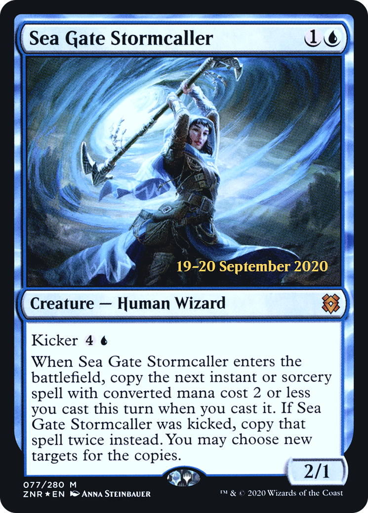 Sea Gate Stormcaller [Zendikar Rising Prerelease Promos] | Grognard Games