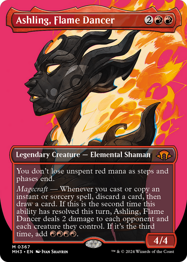 Ashling, Flame Dancer (Borderless) [Modern Horizons 3] | Grognard Games