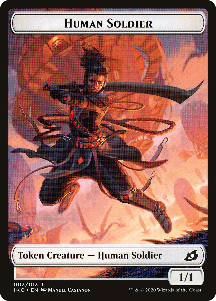 Human Soldier (003/013) [Ikoria: Lair of Behemoths Tokens] | Grognard Games