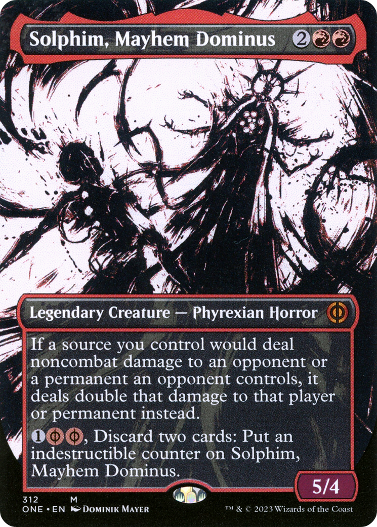 Solphim, Mayhem Dominus (Borderless Ichor) [Phyrexia: All Will Be One] | Grognard Games