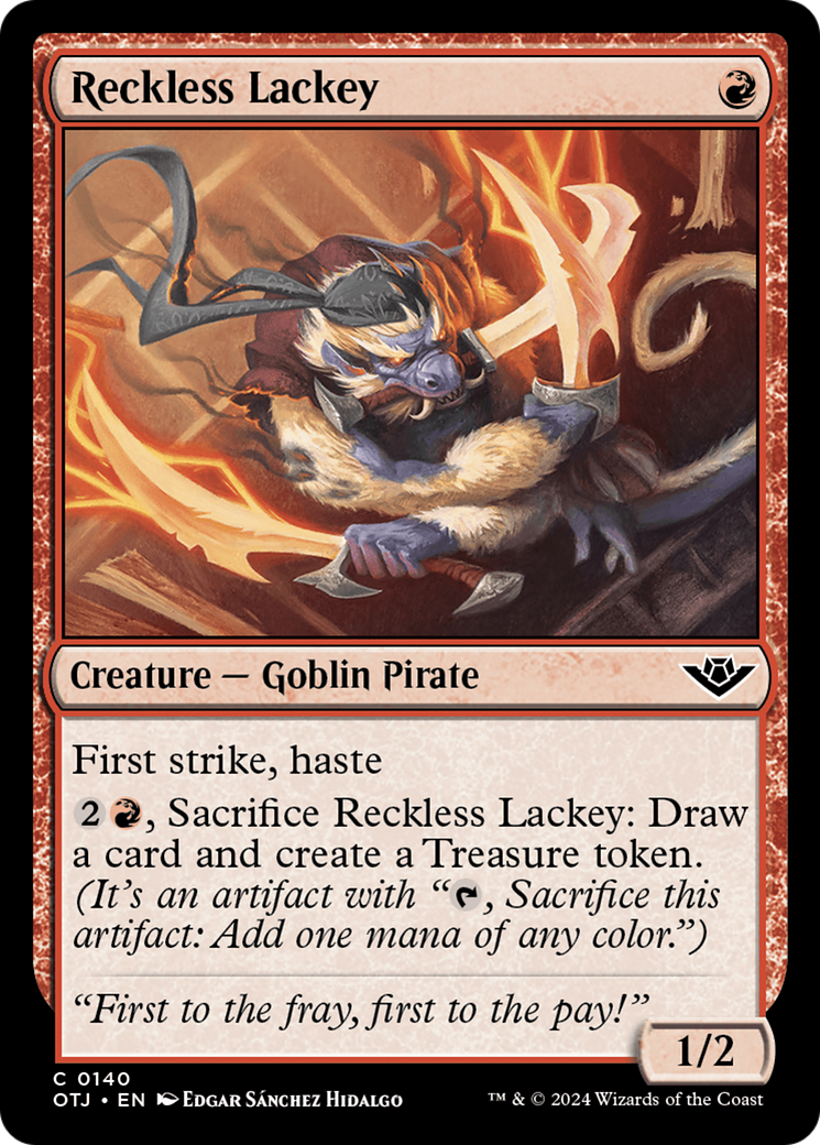 Reckless Lackey (OTJ-140) - Outlaws of Thunder Junction Foil | Grognard Games