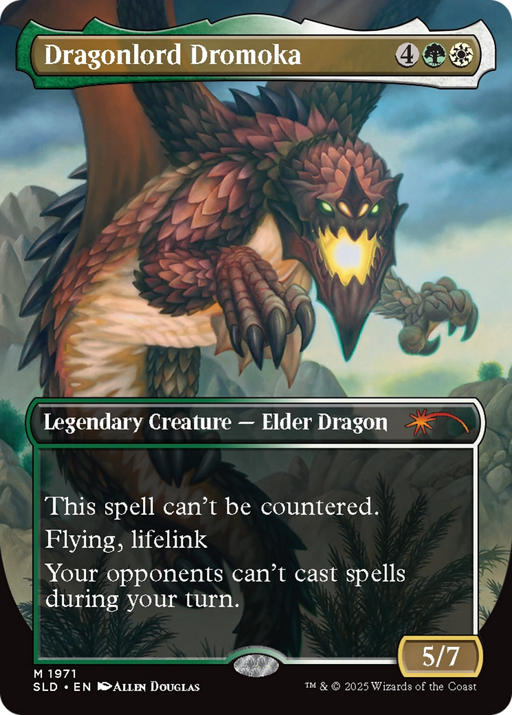 Dragonlord Dromoka // Dragonlord Dromoka (SLD-1971) - Secret Lair Drop (Borderless) Foil | Grognard Games