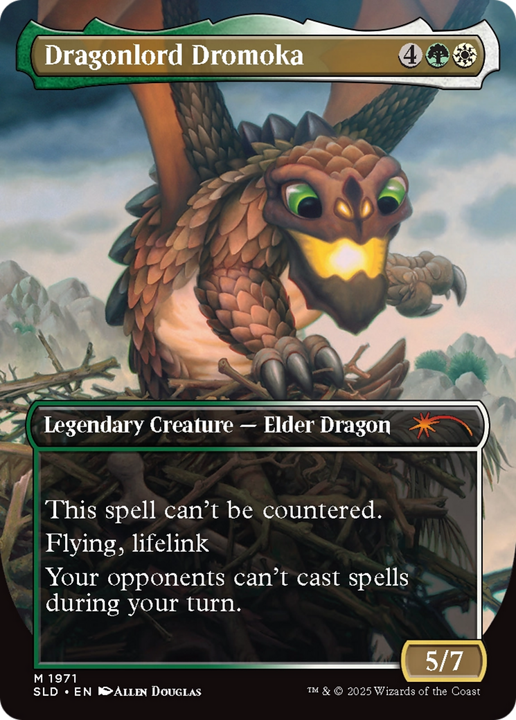Dragonlord Dromoka // Dragonlord Dromoka (SLD-1971) - Secret Lair Drop (Borderless) Foil | Grognard Games
