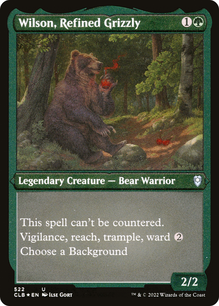 Wilson, Refined Grizzly (Foil Etched) [Commander Legends: Battle for Baldur's Gate] | Grognard Games