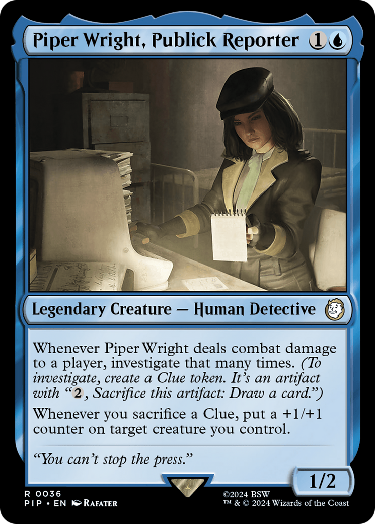 Piper Wright, Publick Reporter [Fallout] | Grognard Games