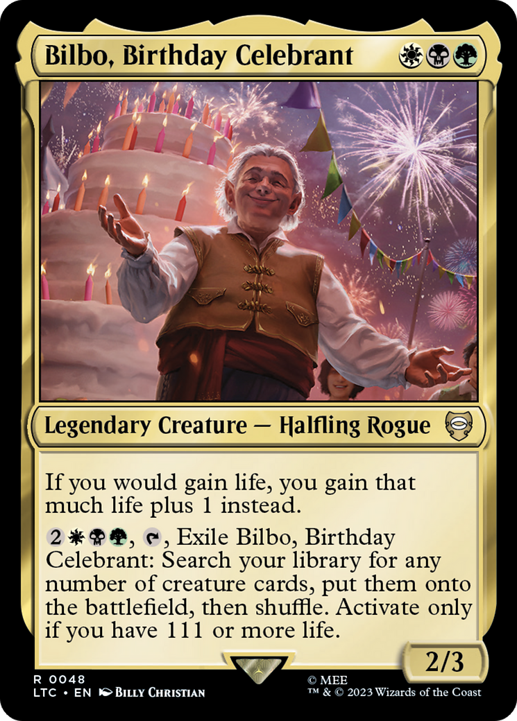 Bilbo, Birthday Celebrant [The Lord of the Rings: Tales of Middle-Earth Commander] | Grognard Games