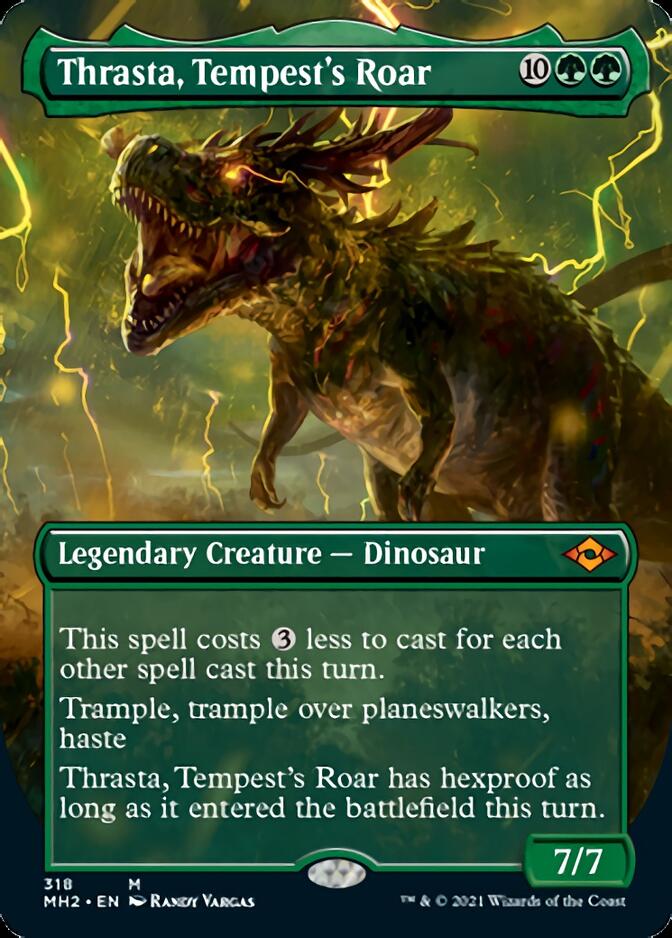 Thrasta, Tempest's Roar (Borderless Alternate Art) [Modern Horizons 2] | Grognard Games