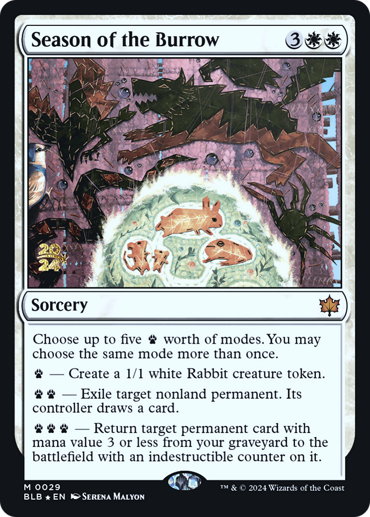 Season of the Burrow [Bloomburrow Prerelease Promos] | Grognard Games