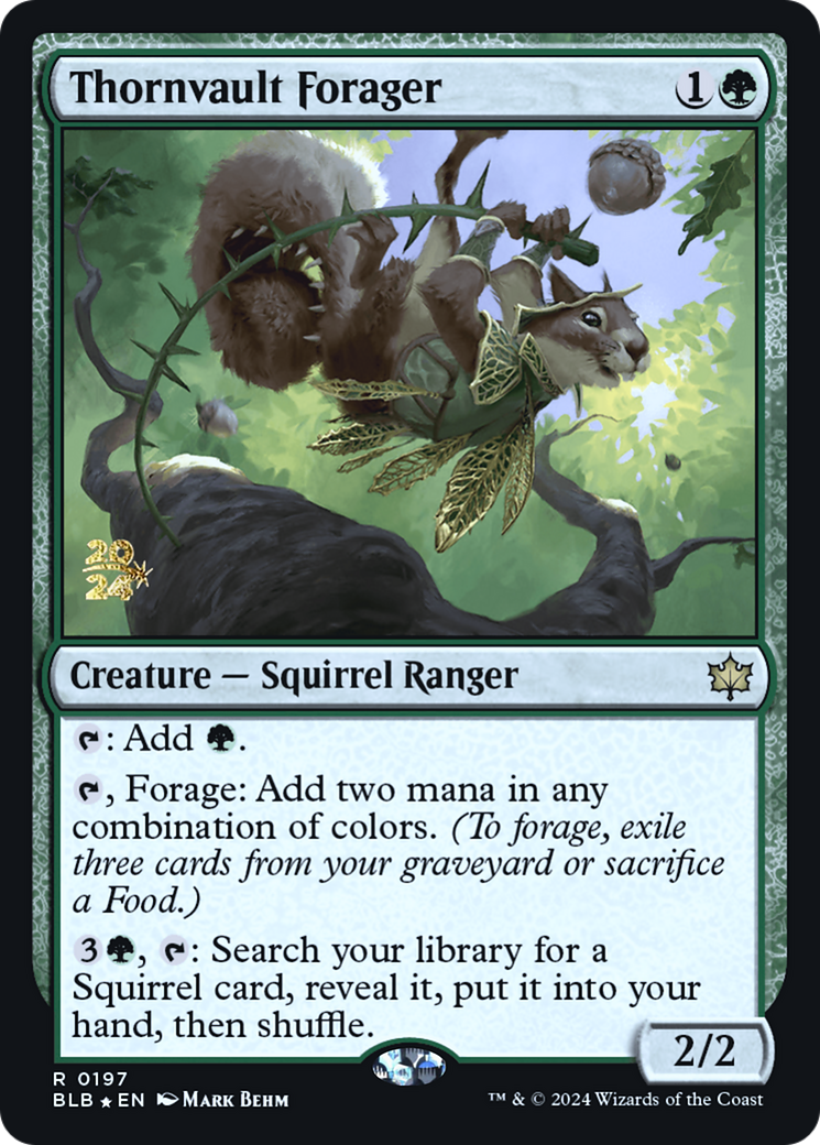 Thornvault Forager [Bloomburrow Prerelease Promos] | Grognard Games