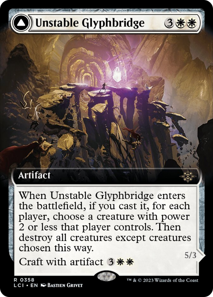 Unstable Glyphbridge // Sandswirl Wanderglyph (Extended Art) [The Lost Caverns of Ixalan] | Grognard Games