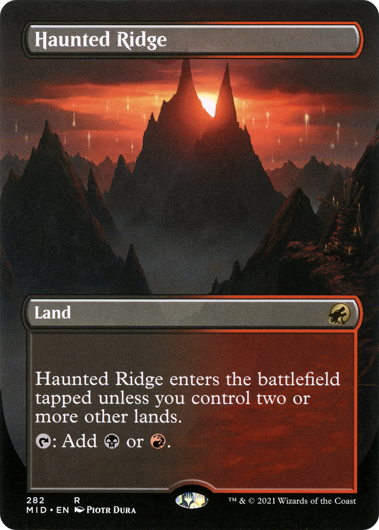 Haunted Ridge (Borderless) [Innistrad: Midnight Hunt] | Grognard Games
